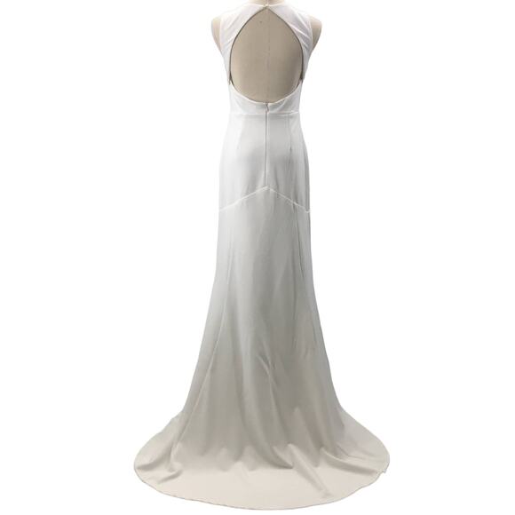 LULU'S XS Everlasting Promise White Notched Backless Mermaid Maxi Dress NEW B145 - Picture 3 of 6